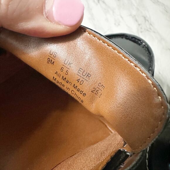 Franco Sarto Cassandra Black Patent Faux Leather Loafers women’s Size 9 - Picture 6 of 9